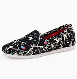 Mouth Shoes Woman Flats Dress Canvas Rubber Cotton Fabric PU Basic Shoes Woman Flats Shallow Mouth Dress Basic PU
