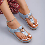 Women New Summer Sandals Open Toe Beach Shoes Flip Flops Wedges Comfortable Slippers Cute Sandals Plu Size 35~43 Chaussure